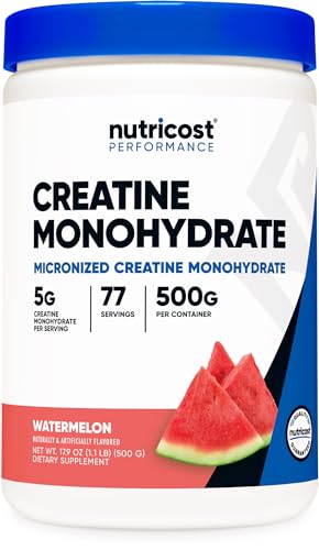 Nutricost Creatine Monohydrate Powder (Watermelon, 500 Gram) - Micronized Creatine - NutriGlobal