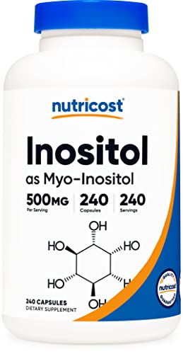 Nutricost Inositol Capsules 500mg, 240 Capsules - Veggie Capsules, Non-GMO, Gluten - NutriGlobal
