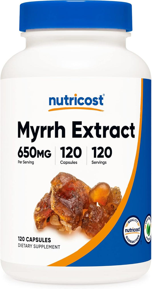 Nutricost Myrrh Extract Capsules 650 MG, 120 Capsules - Gluten Free - NutriGlobal