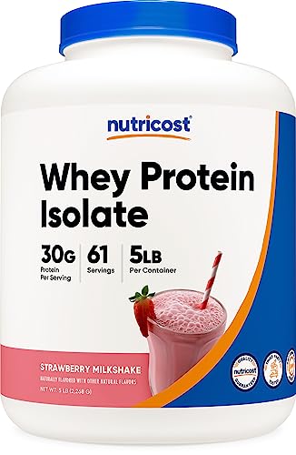 Nutricost Whey Protein Isolate (Strawberry Milkshake) 5LBS - NutriGlobal