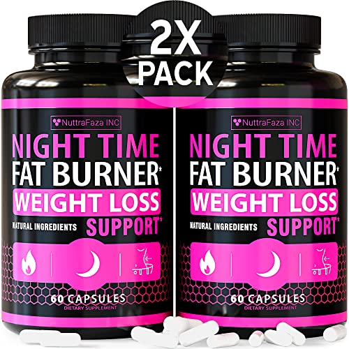 NuttraFaza INC (2 Pack) Night Time Weight Loss Pills for Women Belly Fat Burner - NutriGlobal
