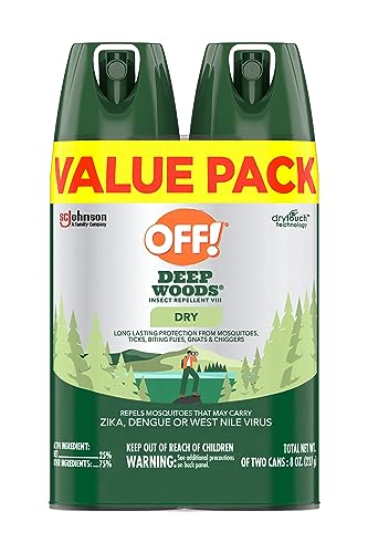 OFF! Deep Woods Insect Repellent Aerosol, Dry, Non-Greasy Formula, Bug - NutriGlobal