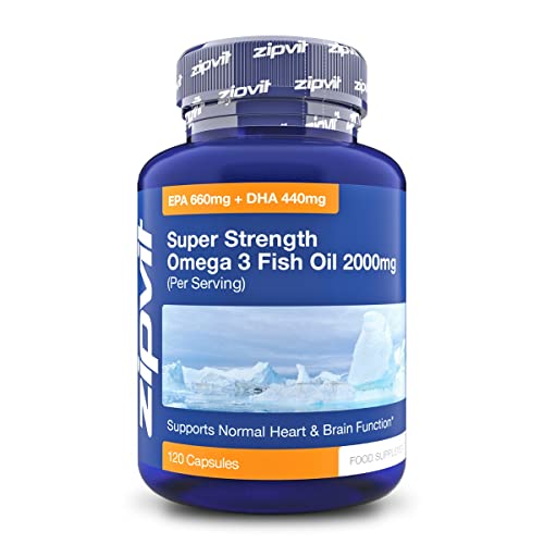 Omega 3 Fish Oil 2000mg, EPA 660mg DHA 440mg per Daily Serving. 120 Capsules - NutriGlobal