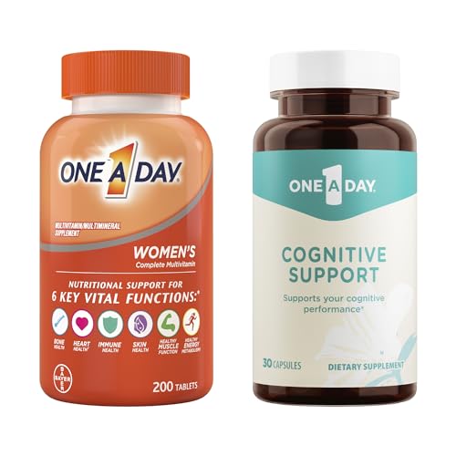 ONE A DAY Bundle Multivitamin for Women 200 Count Tablets Cognitive Supplement - NutriGlobal