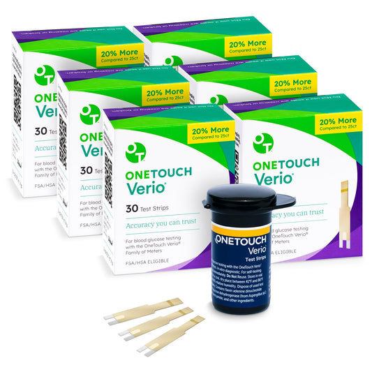 OneTouch Verio Test Strips for Diabetes Value Pack - 180 Count | Diabetic - NutriGlobal