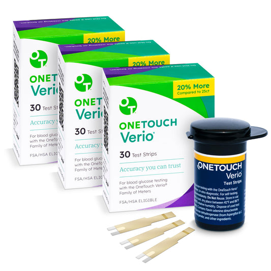 OneTouch Verio Test Strips for Diabetes Value Pack - 90 Count | Diabetic - NutriGlobal