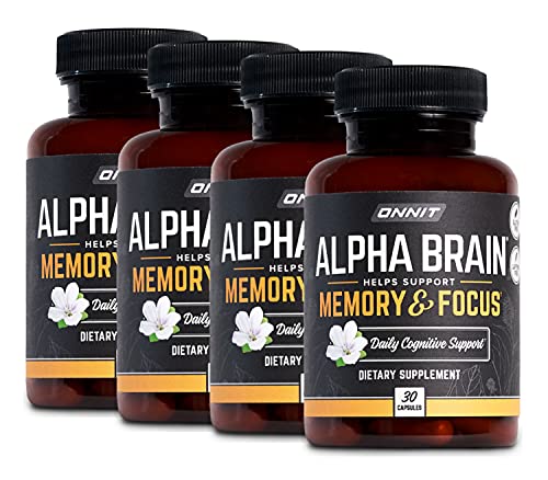 ONNIT Alpha Brain (120ct) - Over 1 Million Bottles Sold - Premium Nootropic Brain Sup - NutriGlobal
