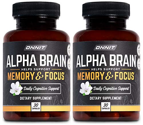 ONNIT Alpha Brain (60ct) - Over 1 Million Bottles Sold - Premium Nootropic Brain Supple - NutriGlobal