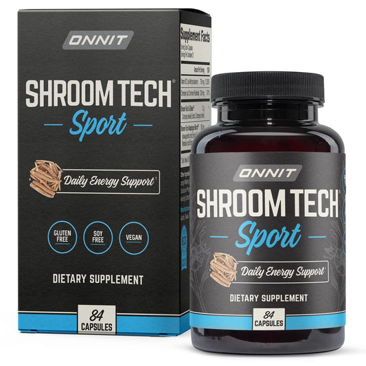 Onnit Shroom TECH Sport (84ct) | All Natural Pre-Workout Supplement with Ashwagandha - NutriGlobal