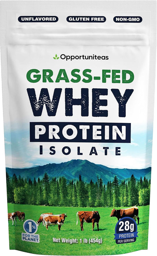 Opportuniteas Grass Fed Whey Protein Isolate Powder - Unflavored Whey Protein Isolate - NutriGlobal