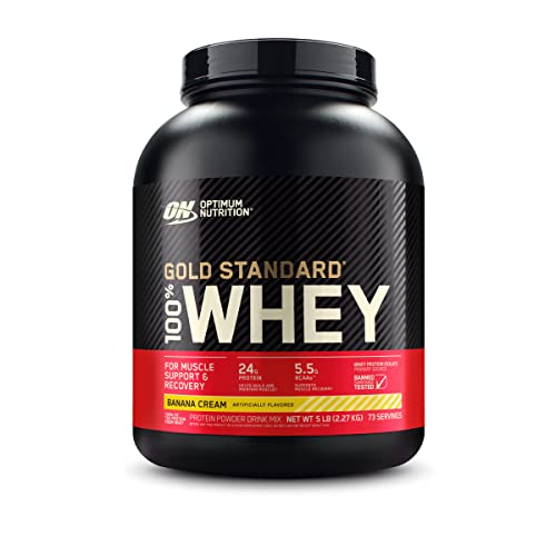 Optimum Nutrition Gold Standard 100% Whey Protein Powder, Banana Cream, 5 Pound - NutriGlobal