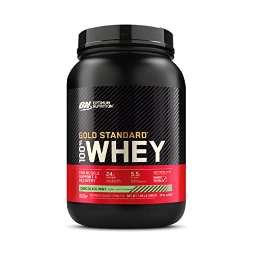 Optimum Nutrition Gold Standard 100% Whey Protein Powder, Chocolate Mint, 2 Pound - NutriGlobal