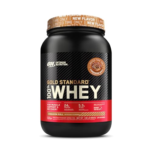 Optimum Nutrition Gold Standard 100% Whey Protein Powder, Cinnamon Roll, 2 Pound - NutriGlobal