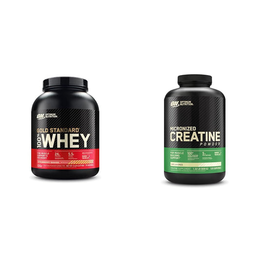 Optimum Nutrition Gold Standard 100% Whey Protein Powder, Strawberry Banana - NutriGlobal