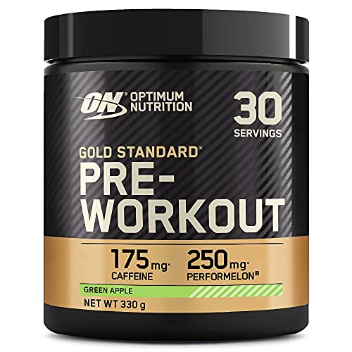 Optimum Nutrition Gold Standard Pre Workout Green Apple Flavoured Powder, 330g - NutriGlobal
