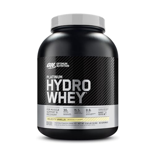 Optimum Nutrition Platinum Hydrowhey Protein Powder, 100% Hydrolyzed Whey Isolate - NutriGlobal