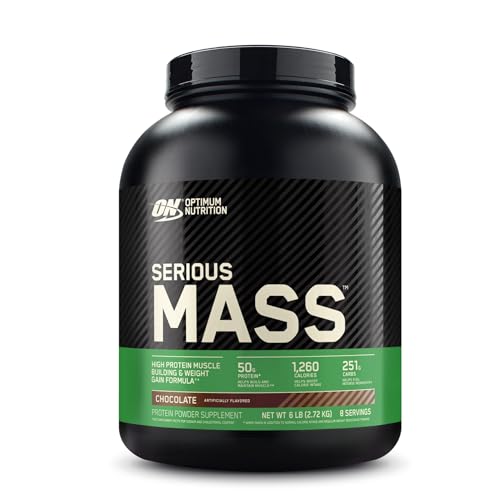 Optimum Nutrition Serious Mass, Weight Gainer Protein Powder, Chocolate, 6 Pound - NutriGlobal