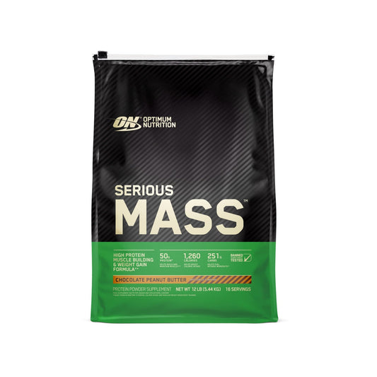 Optimum Nutrition Serious Mass, Weight Gainer Protein Powder for Muscle Gain, Added - NutriGlobal