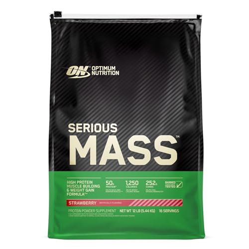 Optimum Nutrition Serious Mass Weight Gainer Protein Powder, Vitamin C, Zinc and Vitamin - NutriGlobal