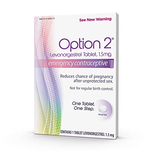 Option 2, Compare to Plan B | Emergency Contraceptive | Morning After Pill, 1 Tablet - NutriGlobal