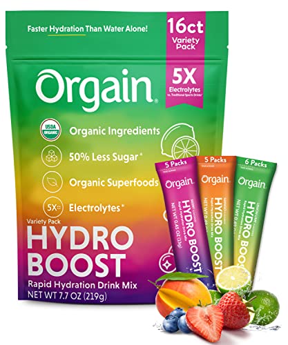 Orgain Organic Hydration Packets, Electrolytes Powder - Variety Pack Hydro - NutriGlobal