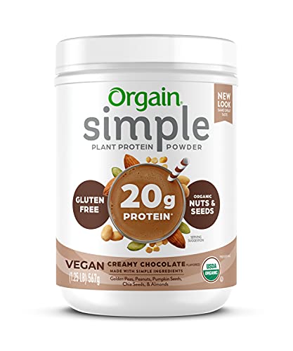 Orgain Organic Simple Vegan Protein Powder, Chocolate - 20g Plant Based Protein - NutriGlobal