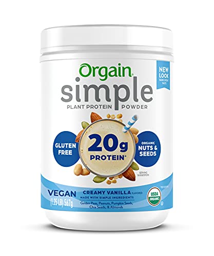 Orgain Organic Simple Vegan Protein Powder, Vanilla - 20g Plant Based Protein - NutriGlobal