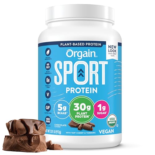 Orgain Organic Sport Vegan Protein Powder, Chocolate - 30g Plant Based Protein - NutriGlobal