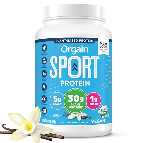 Orgain Organic Sport Vegan Protein Powder, Vanilla - 30g Plant Based Protein, For Pre-Work - NutriGlobal