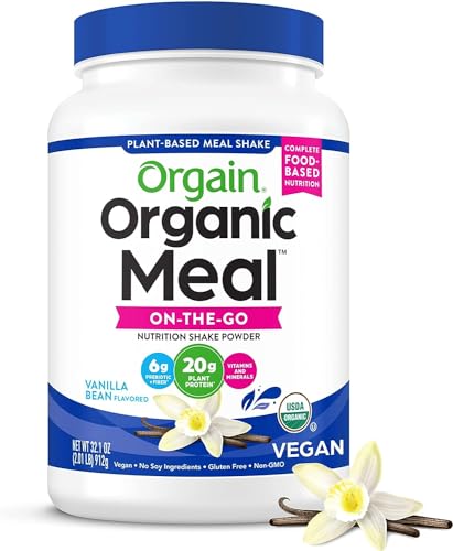 Orgain Organic Vegan Meal Replacement Protein Powder, Vanilla Bean - 20g Plant Based - NutriGlobal