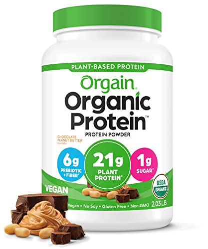Orgain Organic Vegan Protein Powder, Chocolate Peanut Butter - 21g of Plant Based Protein - NutriGlobal
