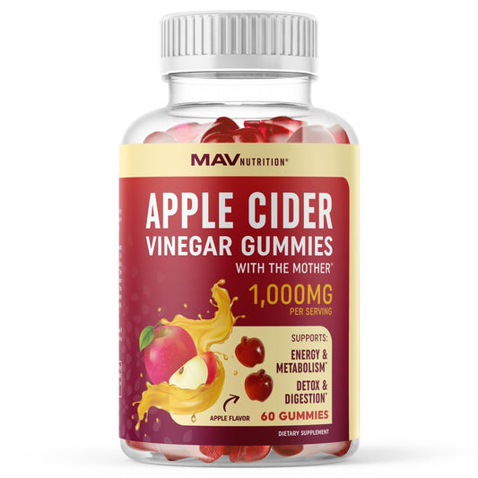 Organic Apple Cider Vinegar Gummies (60 Ct.) | Weight, Digestion, Detox, Immunity & Diet Support - NutriGlobal
