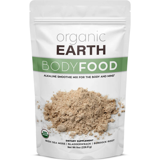 Organic Earth Irish Sea Moss Powder 8oz - Wildcrafted Sea Moss Organic with Bladderwrac - NutriGlobal