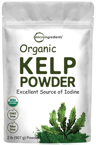 Organic Kelp Powder Supplement, 2lbs | Sustainably US Grown, Raw Ascophyllum Nodosum - NutriGlobal