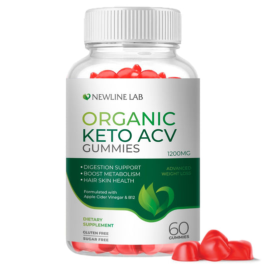 Organic Keto ACV Gummies for Advanced Weight Loss Fat Burn - Sugar Gluten Free Apple - NutriGlobal