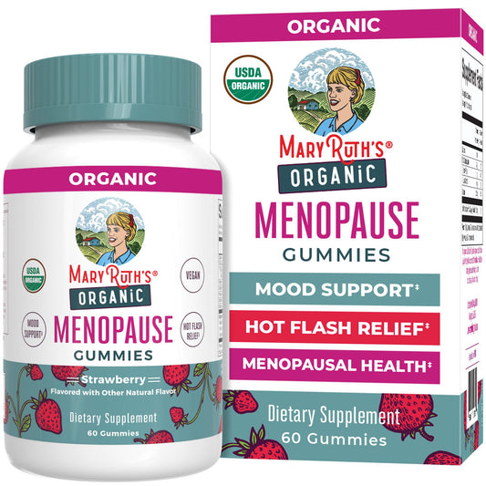Organic Menopause Gummies by MaryRuth's | Menopause Supplements for Women | Mood Support | Hot Flash Relief | Maca Root | Black Cohosh | USDA Organic | Non-GMO | Vegan | 30 Servings - NutriGlobal