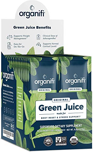 Organifi: GO Packs - Green Juice - Organic Superfood Supplement Powder - 30 Count - NutriGlobal