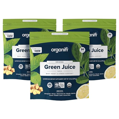 Organifi Green Juice - Organic Superfood Powder - 90-Day Supply - Organic Vegan Greens - NutriGlobal