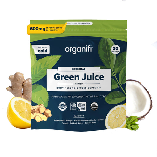 Organifi Green Juice - Powder Supplement with Organic Spirulina, Ashwagandha - NutriGlobal