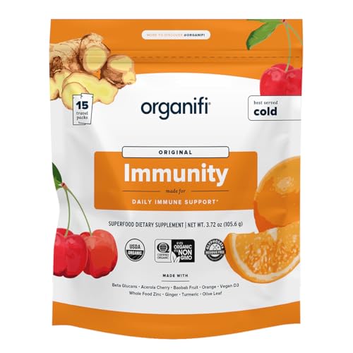 Organifi Immunity - Organic Superfood Immunity Support - 15 Single Serve Packets - NutriGlobal
