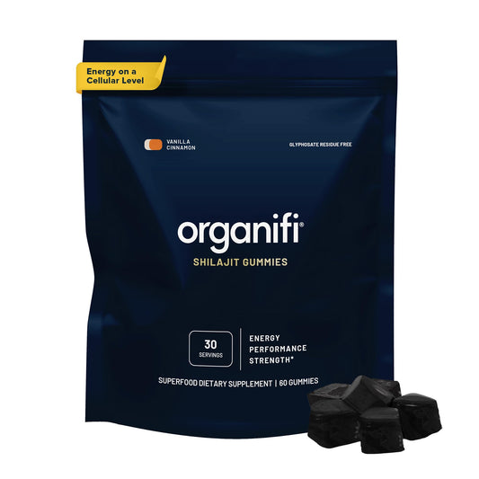 Organifi - Shilajit Gummies - Supports Natural Energy and Strength - Vanilla Cinnamon - NutriGlobal