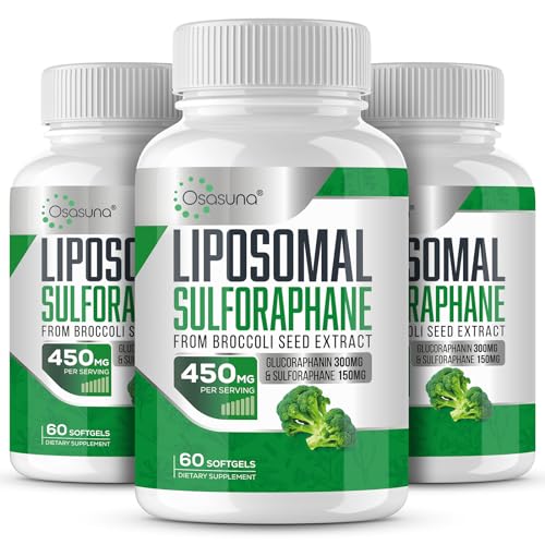 Osasuna Liposomal Sulforaphane 450MG, Maximum Absorption,180 Softgel - NutriGlobal