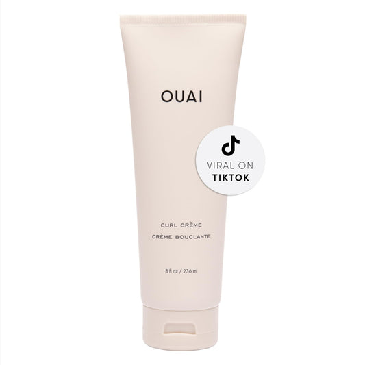 OUAI Curl Cream - Curl Defining Cream with Chia & Linseed Oil - Enhances Definition, Hydration & Shine - Tames Frizz & Protects from Humidity - Silicone-Free Curly Hair Products for Women (8 oz) - NutriGlobal