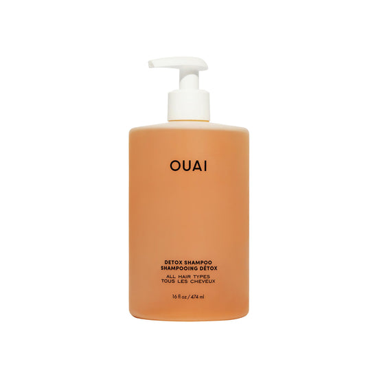 OUAI Detox Shampoo - Clarifying Shampoo for Build Up, Dirt, Oil, Product and Hard Water - Apple Cider Vinegar & Keratin for Clean, Refreshed Hair - Sulfate-Free Hair Care (16 oz) - NutriGlobal