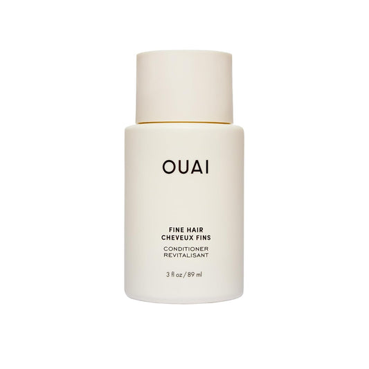 OUAI Fine Hair Conditioner Travel Size - Volumizing Conditioner for Fine Hair with Keratin, Biotin & Chia Seed Oil - Adds Softness, Bounce & Volume - Free from Parabens, Sulfates & Phthalates (3 Oz) - NutriGlobal
