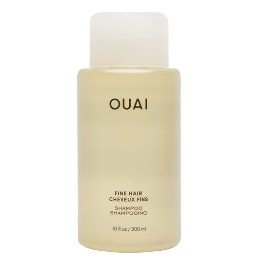 OUAI Fine Hair Shampoo - Volumizing Shampoo for Fine, Flat Strands - Made with Biotin, Keratin & Chia Seed Oil - Strengthens, Nourishes & Thickens - Color-Safe & Sulfate Free Hair Care (10 Fl oz) - NutriGlobal