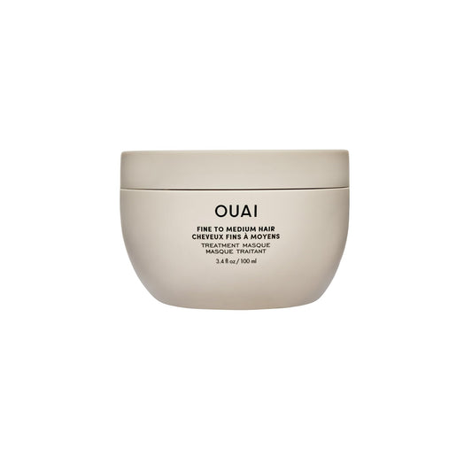 OUAI Fine to Medium Hair Treatment Masque - Mask for Hair Repair, Hydration and Shine - With Shea Butter, Keratin and Panthenol - Paraben, Phthalate and Sulfate Free (3.4 Oz) - NutriGlobal
