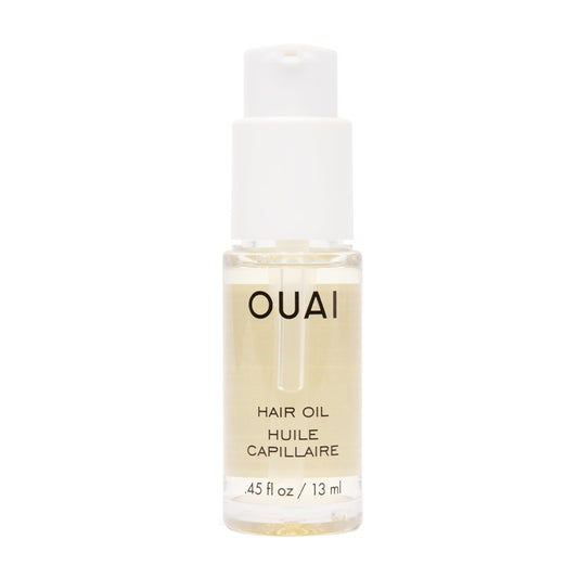 OUAI Hair Oil Travel Size - Hair Heat Protectant Oil for Frizz Control - Adds Shine and Smooths Split Ends - Color Safe Formula - Paraben, Phthalate and Sulfate Free (0.45 oz) - NutriGlobal