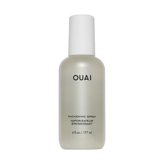 OUAI Hair Thickening Spray - Thickening & Volumizing Spray for Instantly Thicker, Fuller-Looking Hair - Protects, Strengthens & Repairs with Amaranth Peptide & Amino Acids (6 Fl Oz) - NutriGlobal