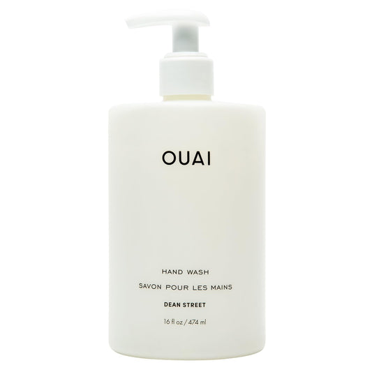 OUAI Hand Wash, Dean Street - Liquid Hand Soap with Jojoba, Avocado, & Rose Hip Oil for Replenished Skin - Gentle Exfoliating Kitchen & Bathroom Soap (16 Fl Oz) - NutriGlobal